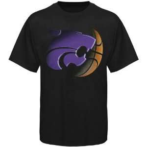 NCAA Kansas State Wildcats Black Blackout T shirt:  Sports 