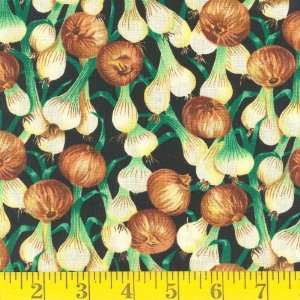   45 Wide Food Group Onions Fabric By The Yard Arts, Crafts & Sewing