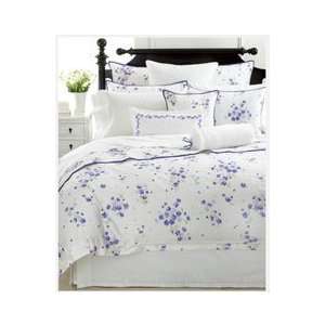 Martha Stewart Bedding, Trousseau White Embroidered Violets Queen 