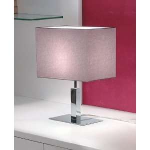 Vienna table lamp   chrome, white creased fabric, 110   125V (for use 