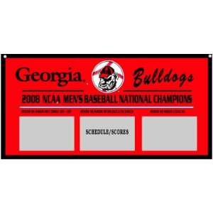   College World Series Champions Red Horizontal Schedule Banner Sports