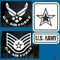 ARMY DECAL STAR AIR FORCE STICKER G6 INSIGNIA USAF  
