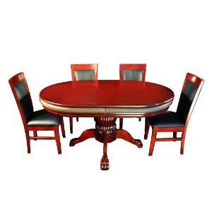  The Albatross Expandable Poker Table + 4 Matching Dining 