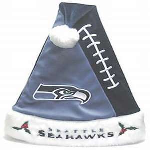  Seattle Seahawks Color Block Santa Hat: Sports & Outdoors