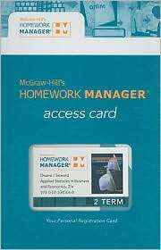 Homework Manager Card to accompany Applied Statistics in Business and 