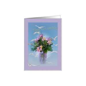   87th Birthday Card with Flowers, Gulls, and Terns Card Toys & Games