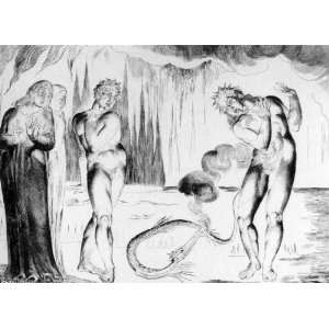   William Blake   24 x 18 inches   La serpiente ataca