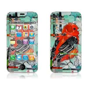  Red Bird   iPhone 4/4S Protective Skin Decal Sticker: Cell 
