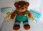 Corduroy Bear Plush Board Book Lot Eden 1996 Green Overalls Freeman 17 