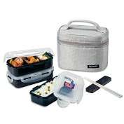 Product Image. Title Lock&Lock Rectangular Gray Lunch Box Set 1.4Cup
