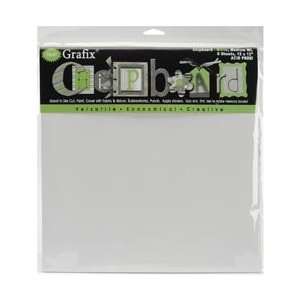 Grafix Medium Weight Chipboard Sheets 12X12 White 6/Pkg CB12 6WH; 3 