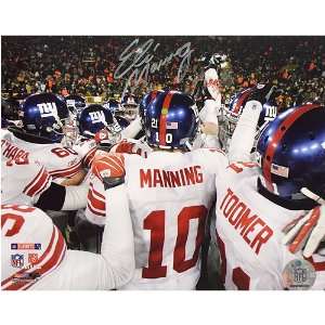  Eli Manning Giants Huddle Before NFC Championship Game 