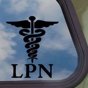  LPN Licensed Practical Nurse Black Decal Window Sticker 