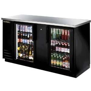 True 69 Back Bar Beer Cooler   Two (2) Glass Swing Doors   Stainless 