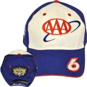  MARTIN 6 AAA PIT CAP HAT NASCAR ROUSH RACING BLUE