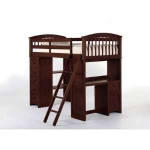  School House Student Loft Bed in Cherry: Home & Kitchen