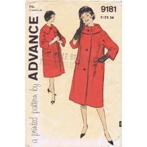  Advance 9181 Sewing Pattern Misses Coat Size 14   Bust 34 
