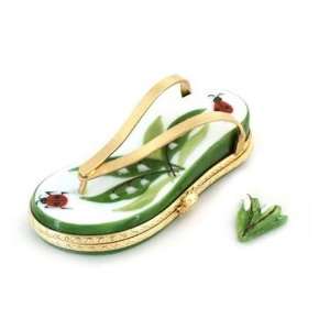  Flip Flop Shoe with Lily of the Valley French Limoges Box 