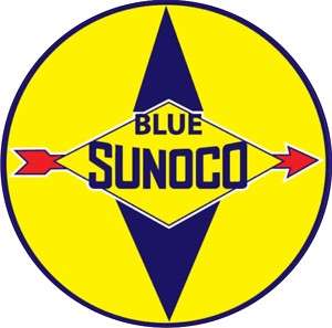 Vintage Blue Sunoco Gasoline Gas Decal   Best  