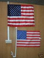United States American Flag Car Flags (Lot of 2)  