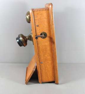 Kellogg S&S Co. Antique Oak Crank Handle Telephone 2 Bell Model Nice 