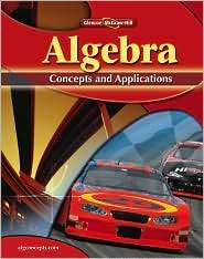 Algebra Concepts and Applications, Student Edition, (0078799120 
