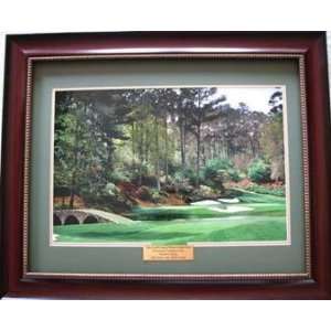 Augusta National 12th Hole Golden Bell Framed Photo   Framed Golf 