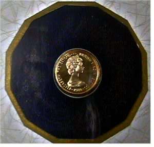   25 PROOF GOLD COIN OF BRITISH VIRGIN ISLANDS**  