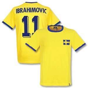    1970s Sweden Home Retro Shirt + Ibrahimovic 11
