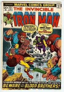 Iron Man #55 Thanos 1st Appearance Marvel Bronze Age Key  