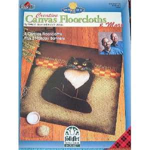  & MORE   8 CANVAS FLOORCLOTHS PLUS 2 HOLIDAY BANNERS FROM PLAID 