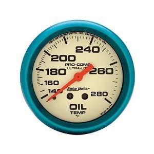 Auto Meter Ultra Nite Analog Gauges Gauge, Ultra Nite, Oil Temperature 