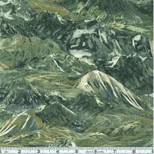  45 Wide Big Sky Country Rock Face Green Fabric By The 