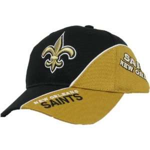 Mens New Orleans Saints Cut & Sew Adjustable Cap 