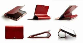   Red Luxury Corium Leather Cover Case for apple ipad 2 2G iPad 3  