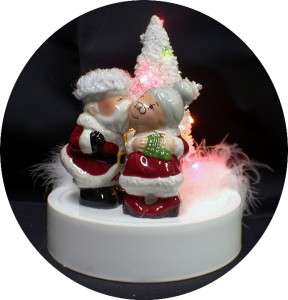 Kissing Mr & Mrs Santa Claus Wedding Cake topper Winter Wonderland 