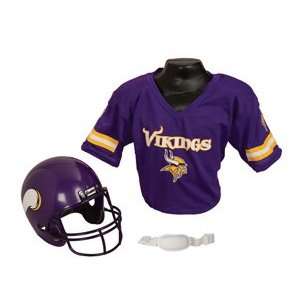  Minnesota Vikings NFL Football Helmet & Jersey Top Set 