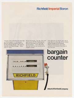 1969 ARCO Atlantic Richfield Imperial Boron Gas Pump Ad  