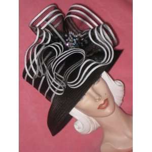  Two toned Illusion Brimmed Hat 