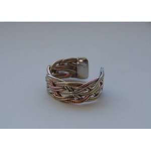  Handmade Twisted Three Metal Medicine/ Healing Ring From 
