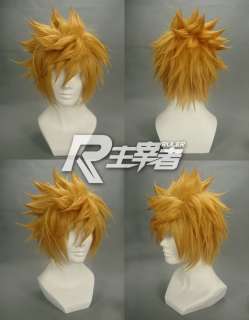 Kingdom Hearts VENTUS Final Fantasy Cloud Strife Blonde Cosplay Wig 