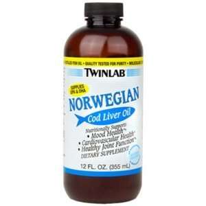  Twinlab Norwegian Cod Liver Oil Liquid 12 fl.oz Health 