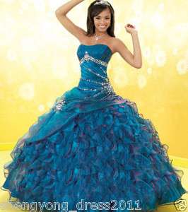   New Quinceanera dress Prom ball gowns color bridal dress all size 2012