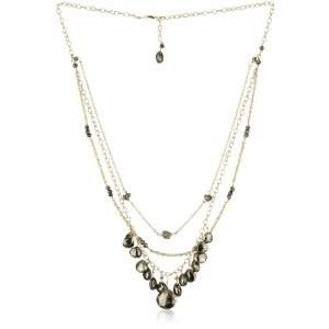 Avindy Jewelry Pyrite Metallic Pyrite Layering Briolettes Necklace