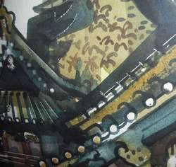 NOEL QUINN Original Signed California Watercolor Painting Nikko 