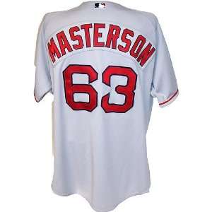  Justin Masterson #63 2008 Red Sox End of Season Game Used Road 