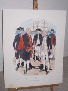   McBarron Cuntinental Navy 1776 77 Military Historians Art Litho Print