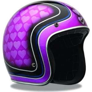   500 Open Face Motorcycle Helmet XX Large Heart Breaker: Automotive
