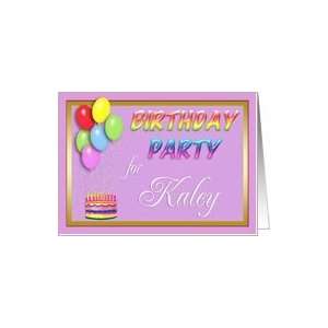  Kaley Birthday Party Invitation Card: Toys & Games