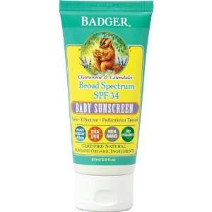  Badger Baby Sunscreen SPF 34 Certified Natural (2.9 oz 